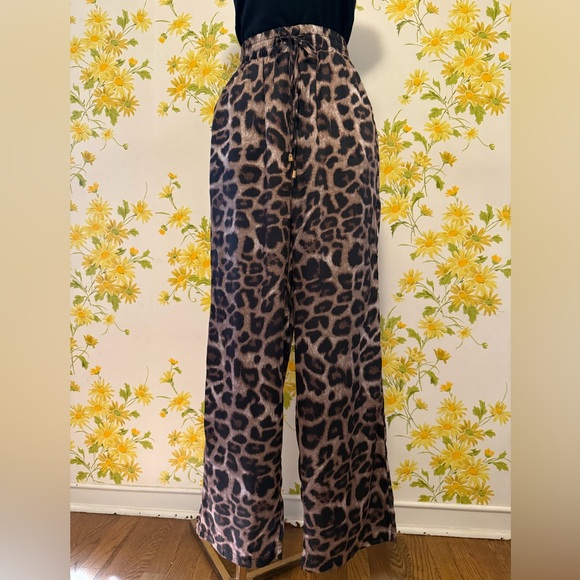 NWOT 2 piece Chic wild pants and shirt matching set Brown and Black size M - Picture 13 of 16